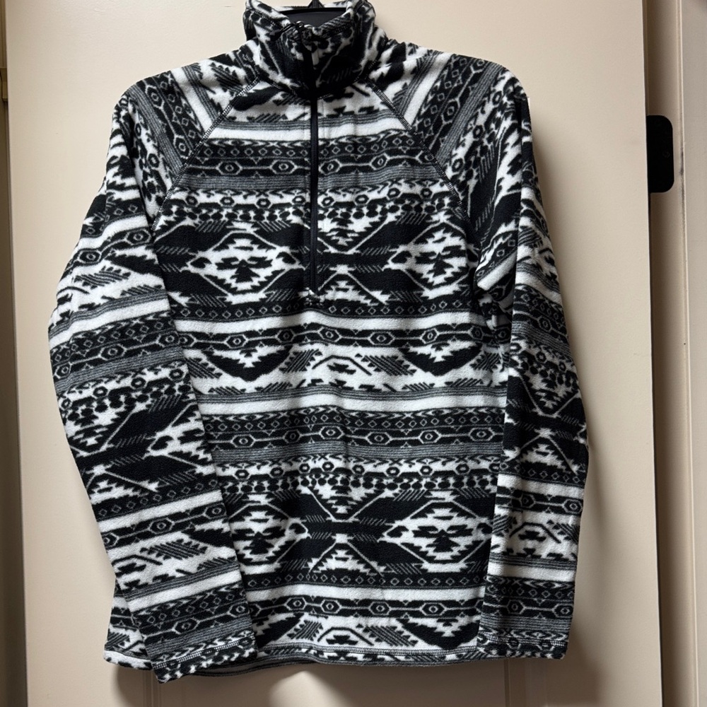 Black and White Patterned Pullover - image 1